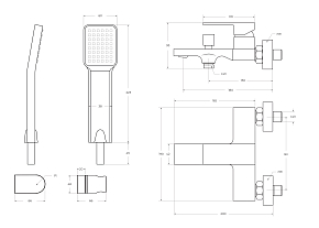 Фото Смеситель BelBagno Romano ROM-VASM-CRM для ванны с душем