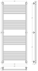 Фото Полотенцесушитель водяной Сунержа Богема+ прямая 150x60 без покрытия