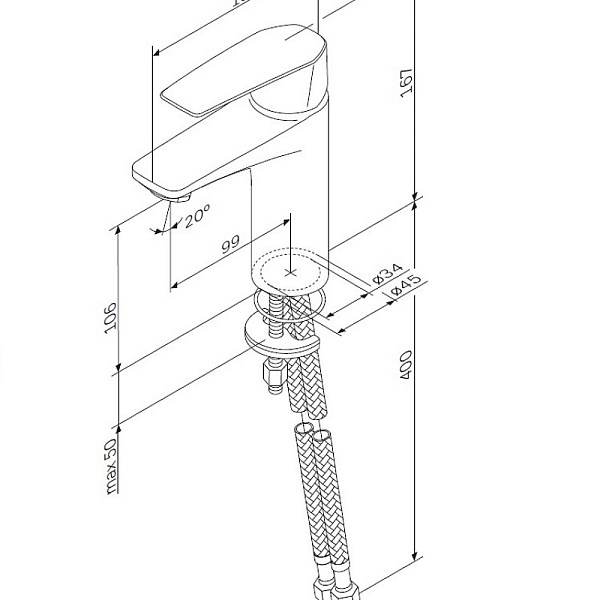 Смеситель AM.PM Gem F90A02122 для раковины , изображение 8