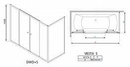 Боковая стенка Radaway Vesta S 70 прозрачное стекло , изображение 5