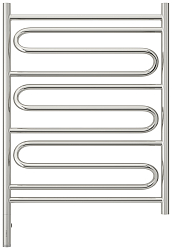 Фото Полотенцесушитель электрический Сунержа Элегия 3.0 80х60 L без покрытия