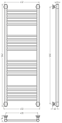 Фото Полотенцесушитель водяной Сунержа Богема+ прямая 120х40 без покрытия