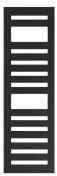 Полотенцесушитель электрический Zehnder Metropolitan Spa 50х120 черный, изображение 1