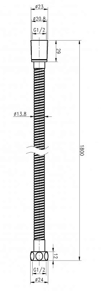 Душевой шланг Cezares CZR-FMM-180-01 , изображение 2