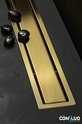 Душевой лоток Pestan Confluo Premium Gold Line 550 с решеткой , изображение 5