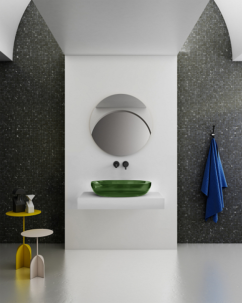 Раковина Abber Kristall AT2801Emerald 60 см , изображение 4