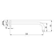 Кронштейн для верхнего душа Lemark LM3787BL , изображение 2