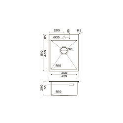 Фото Мойка кухонная Omoikiri Akisame 41-GB графит