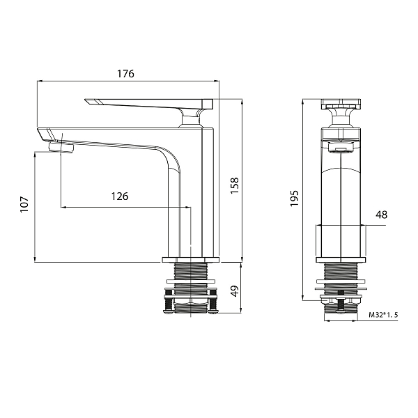 Смеситель Lemark Prizma LM3906C для раковины , изображение 7