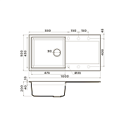 Мойка кухонная Omoikiri Sakaime 100-DC темный шоколад , изображение 2