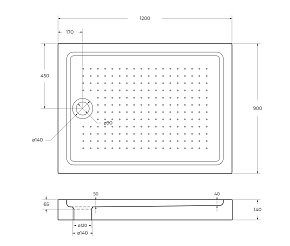 Фото Поддон для душа BelBagno TRAY-BB-AH-120/90-15-W 120x90