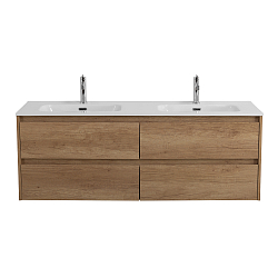 Фото Тумба под раковину BelBagno Kraft 140 подвесная, Rovere Nebrasca Nature