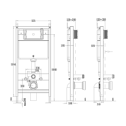 Фото Комплект Point Аврора PN48309WC (унитаз с инсталляцией, сиденье с микролифтом, клавиша Венера, установка в стену, белый/хром)