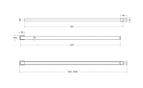 Фото Душевая перегородка BelBagno Kraft L-1-110-C-NERO