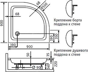 Фото Поддон для душа RGW Style P 90x90