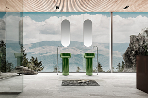Фото Раковина Abber Kristall AT2702Emerald 45 см