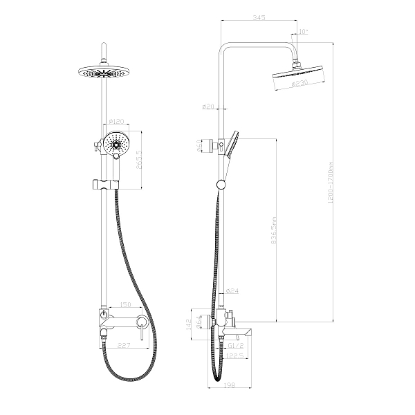 Душевая стойка Lemark Minima LM3862C , изображение 2