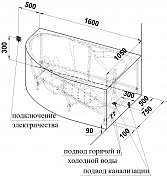 Акриловая ванна Radomir Амелия 160x105 L , изображение 3