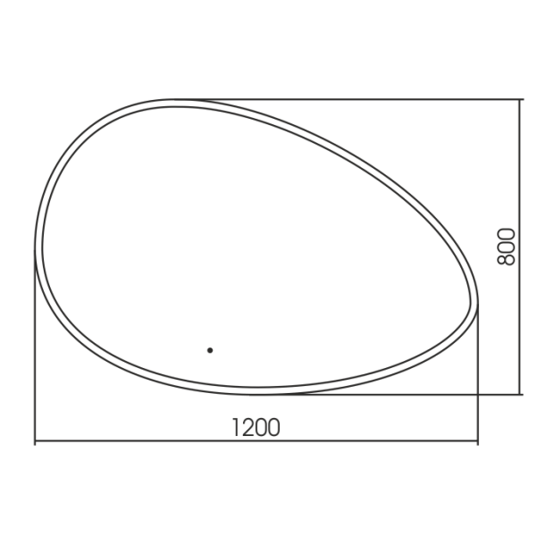 Зеркало Azario Omega 120 , изображение 4