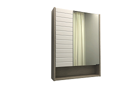Зеркало-шкаф Comforty Клеон 60 белый/дуб дымчатый , изображение 1