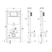 Комплект Point Аврора PN48652BC (унитаз с инсталляцией, сиденье с микролифтом, клавиша Венера, черный/хром) , изображение 2