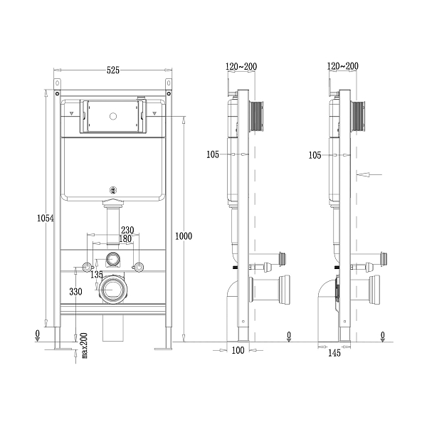 Комплект Point Аврора PN48652BC (унитаз с инсталляцией, сиденье с микролифтом, клавиша Венера, черный/хром) , изображение 2