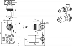 Фото Скрытая часть Bravat Built-in D982BW-B-ENG