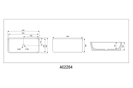 Раковина Abber Rechteck AC2204MW 60 см , изображение 4