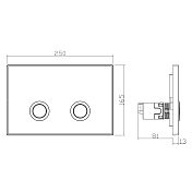 Кнопка смыва Point Венера PN44071BC черный/хром , изображение 2