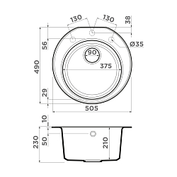 Фото Мойка кухонная Omoikiri Miya 50R GR leningrad grey