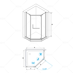 Фото Душевой уголок RGW Passage PA-81 80х80 стекло матовое