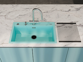 Фото Мойка кухонная Omoikiri Kitagawa 79-LB-AZ azur blue