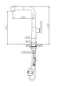 Смеситель BelBagno BB-LAM60-NERO для кухонной мойки , изображение 2