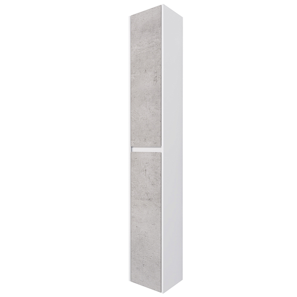 Шкаф-пенал Dreja Slim 30 белый глянец/бетон , изображение 5