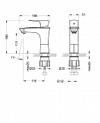 Смеситель Lemark Nero LM0206C для раковины , изображение 2