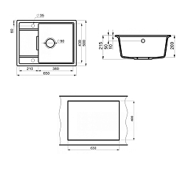 Фото Мойка кухонная Point Стил 65 PN3009AL серая