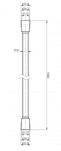 Душевой шланг Cezares CZR-FMD-150-01 , изображение 2