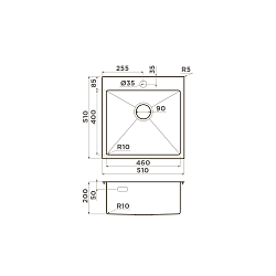 Фото Мойка кухонная Omoikiri Akisame 51-GB графит