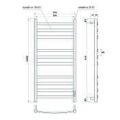 Полотенцесушитель электрический Point Антея П10 50x100 черный , изображение 4