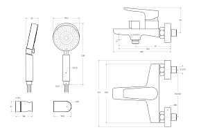 Фото Смеситель BelBagno Ancona VAS/DFS-CRM для ванны с душем