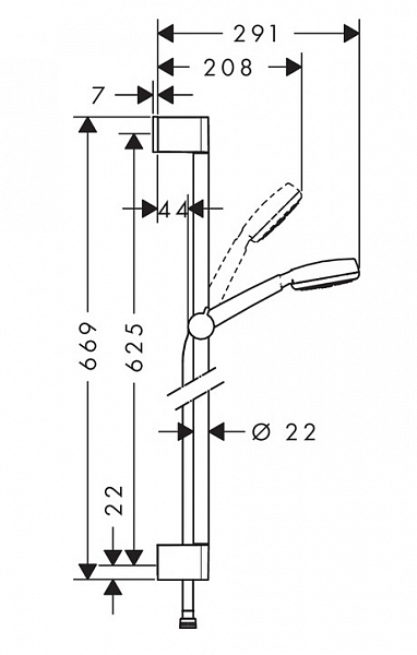 Душевой гарнитур Hansgrohe Crometta 26652400 , изображение 4