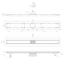 Фото Душевой лоток BelBagno Luce BB-LD-LUCE-90-CR с решеткой 90 см