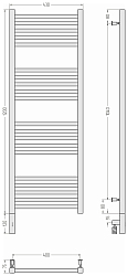 Фото Полотенцесушитель электрический Сунержа Модус 3.0 120х40 L без покрытия