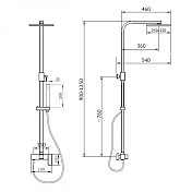 Душевая стойка Abber Daheim AF8220NG никель , изображение 3