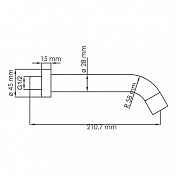 Излив Wasserkraft A084 для ванны , изображение 2