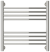 Полотенцесушитель водяной Сунержа Богема+ прямая 50x50 без покрытия , изображение 1