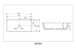 Раковина Abber Rechteck AC2204 60 см , изображение 5