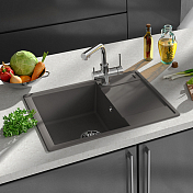 Мойка кухонная Lemark Imaindra 640 серый шелк , изображение 3