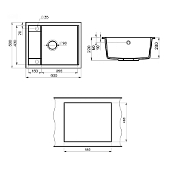 Фото Мойка кухонная Point Римо 60 PN3010AL серая