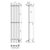 Полотенцесушитель электрический Point Гермес П3 18x120 черный , изображение 5